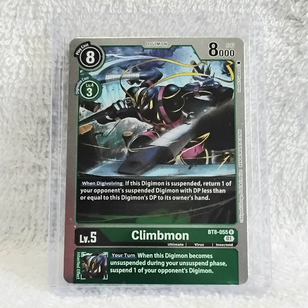 5/$20 Mint Climbmon Digimon Holo Card BT8-055 R by Bandai!!